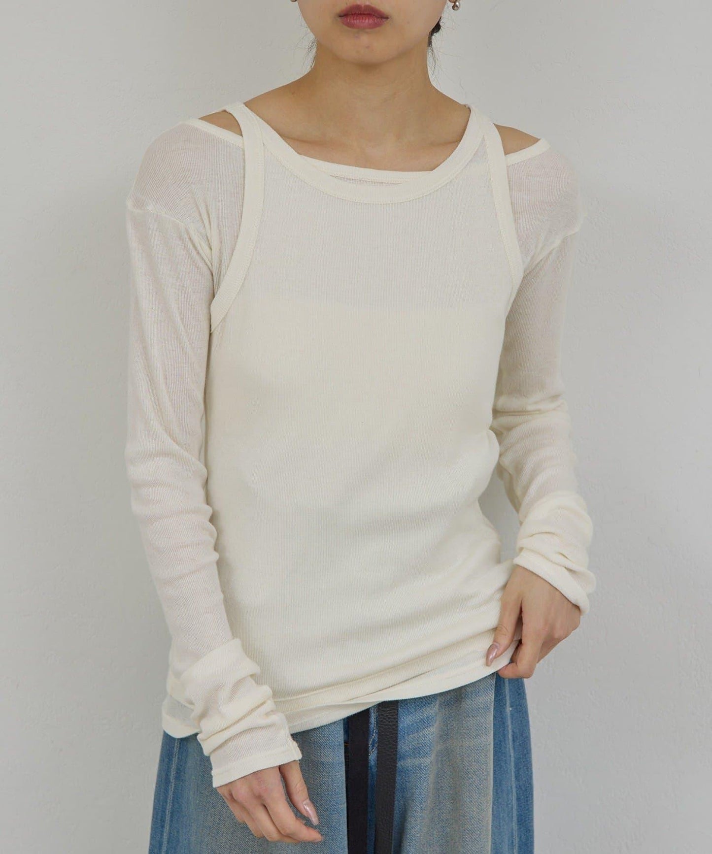 PEAS 紗布羅紋套頭上衣