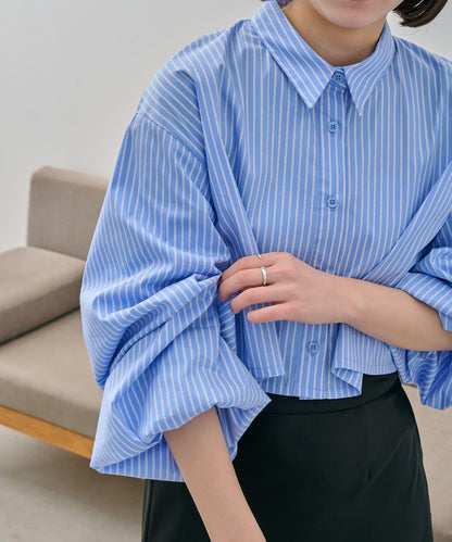 CAPRICIEUX LE'MAGE 泡泡袖短款襯衫