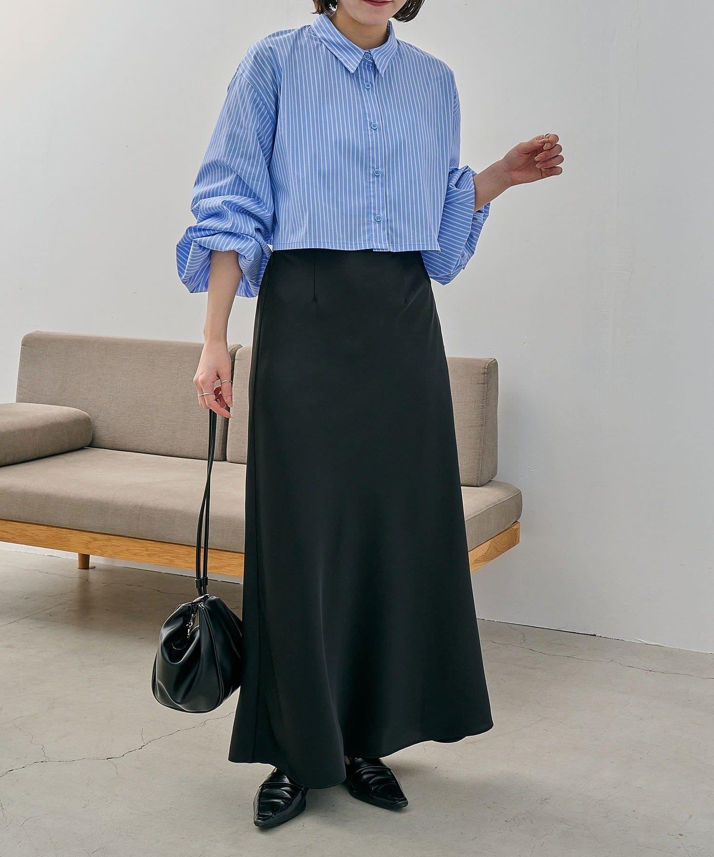 CAPRICIEUX LE'MAGE 泡泡袖短款襯衫