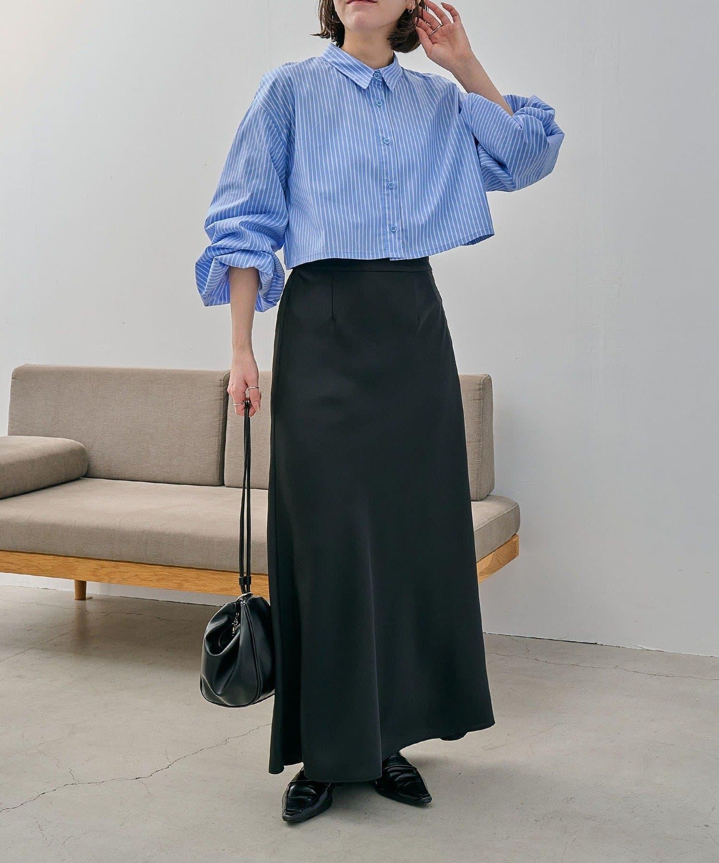 CAPRICIEUX LE'MAGE 泡泡袖短款襯衫