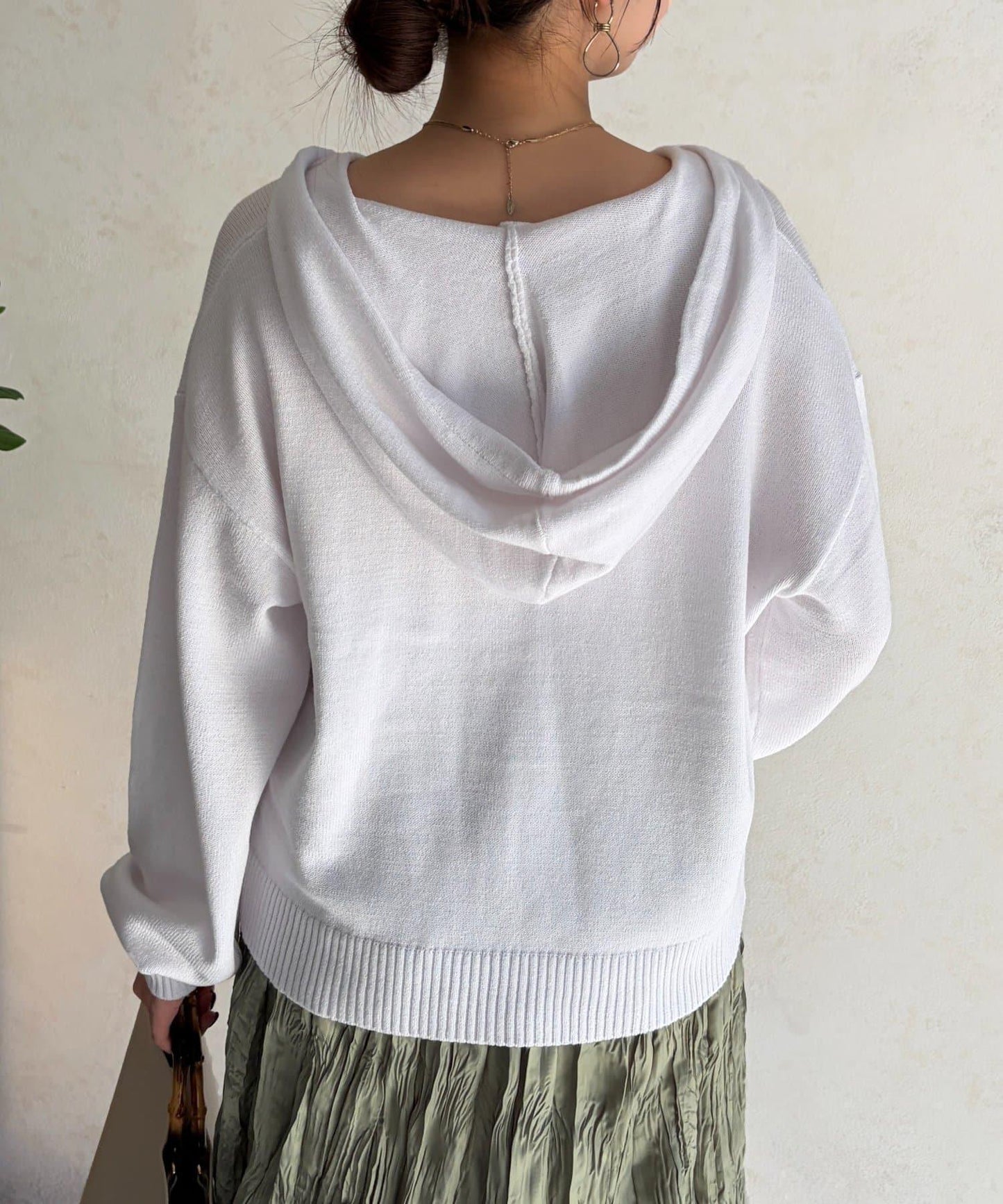 開領設計 針織面料 連帽開衫