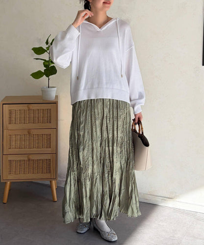 開領設計 針織面料 連帽開衫