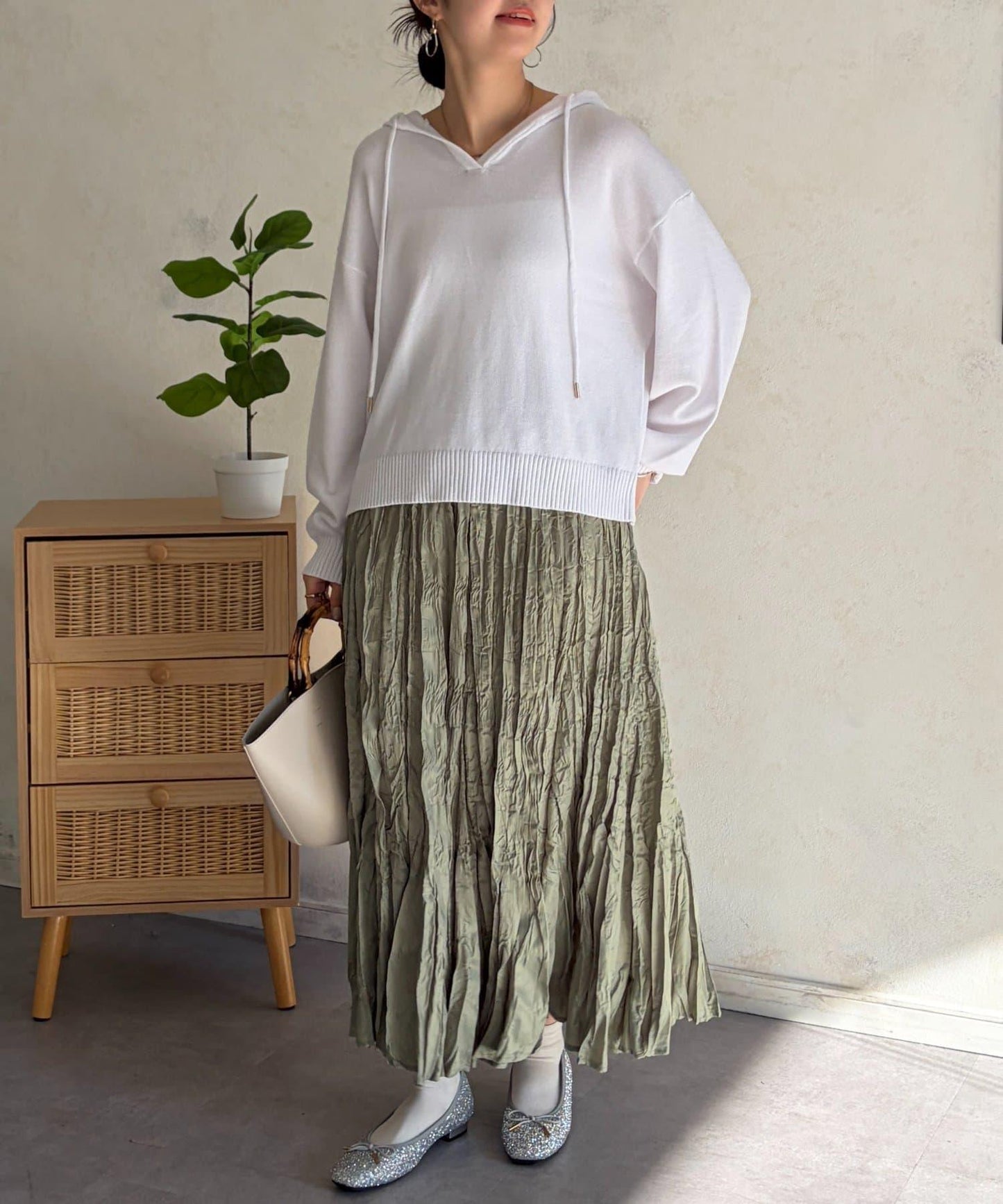 開領設計 針織面料 連帽開衫