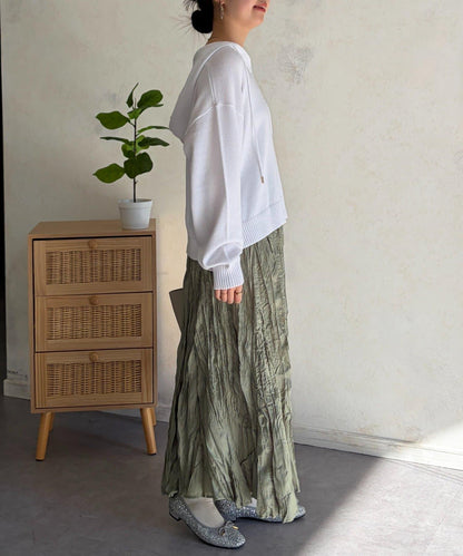 開領設計 針織面料 連帽開衫