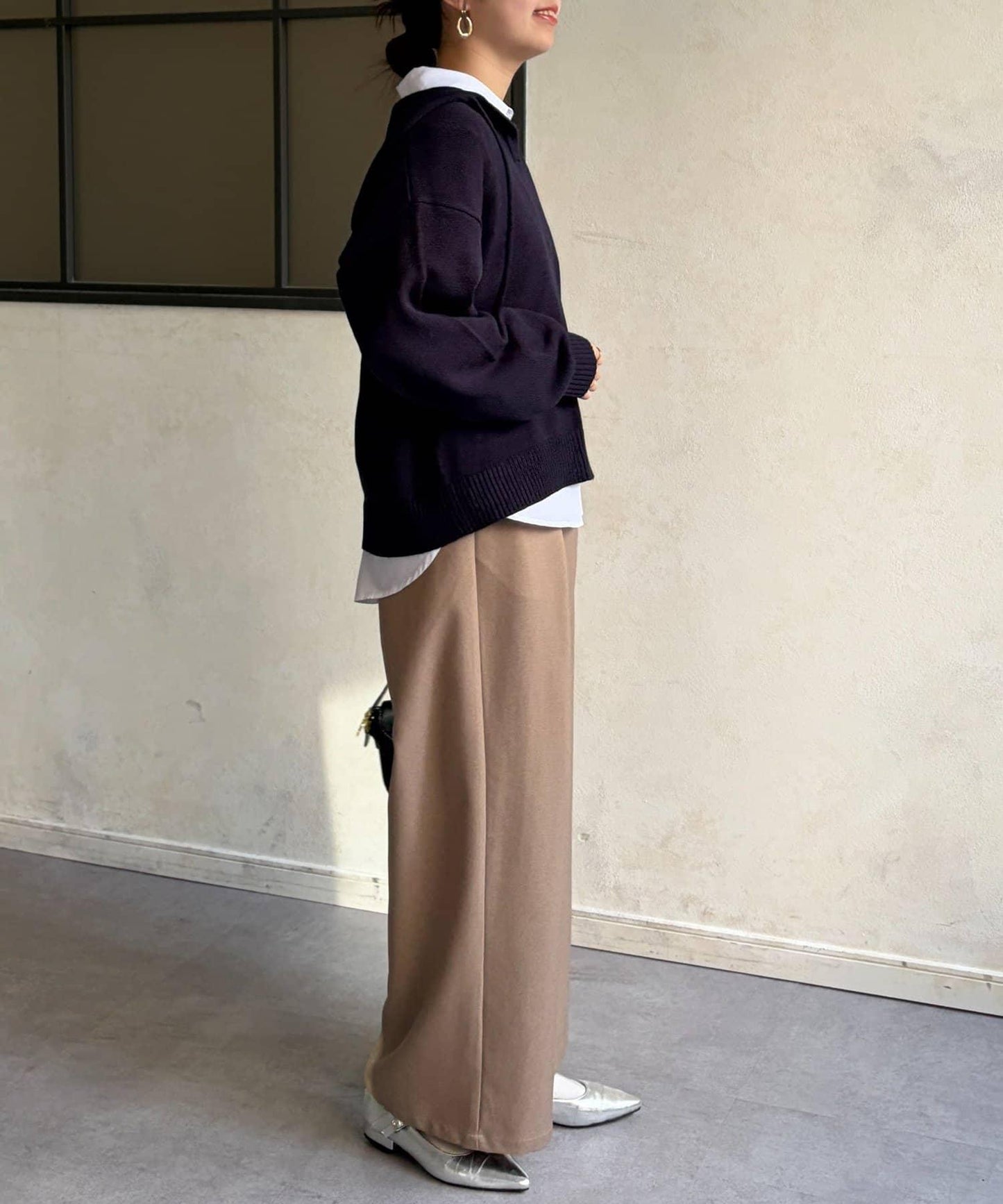 開領設計 針織面料 連帽開衫