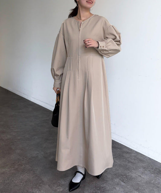 牛仔拼接連衣裙