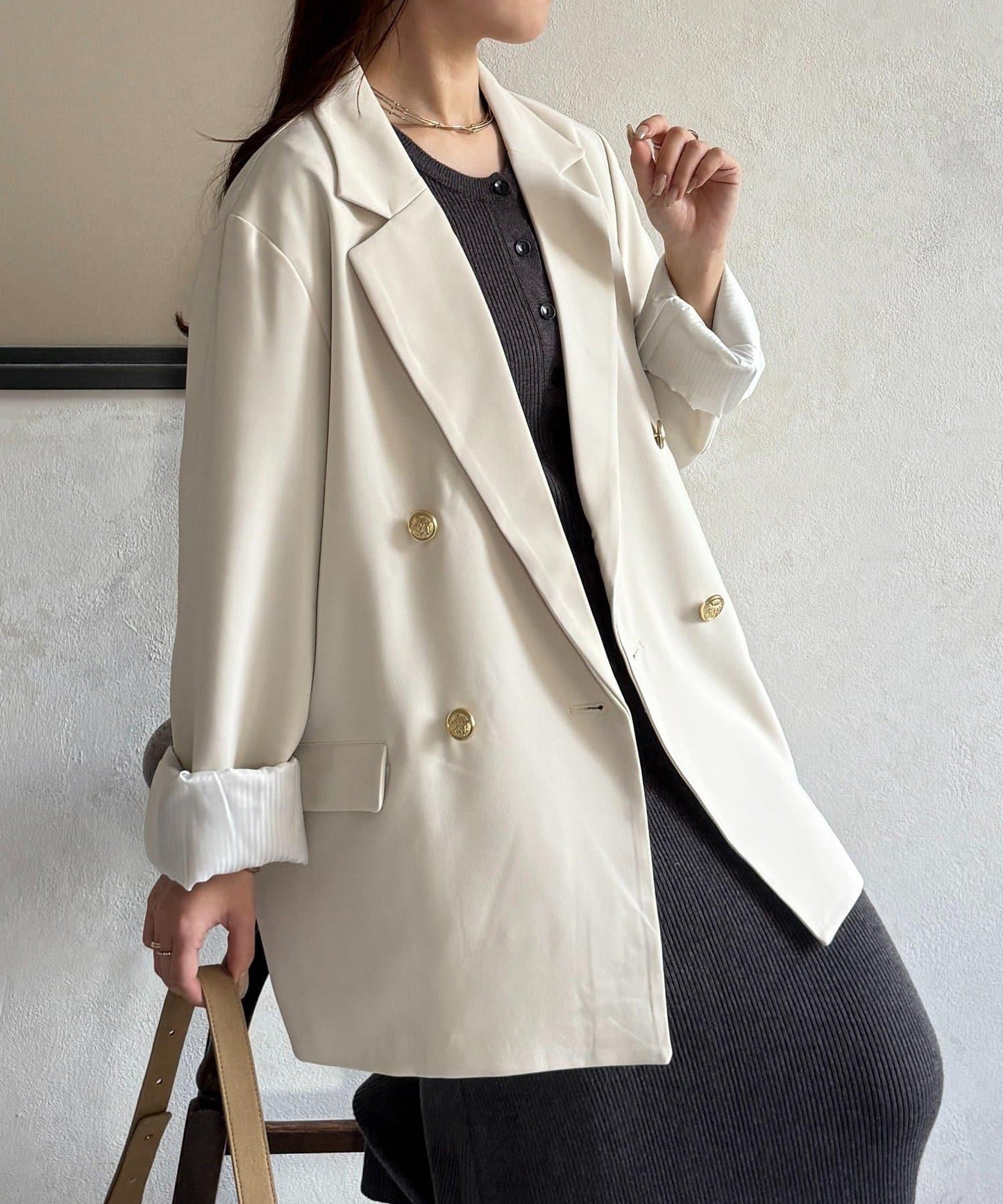 金色紐扣 西裝版型 西裝外套