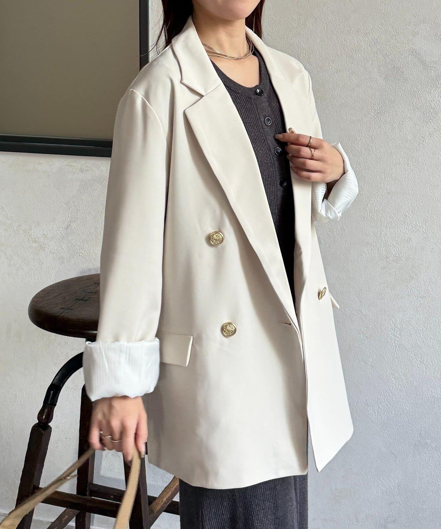 金色紐扣 西裝版型 西裝外套
