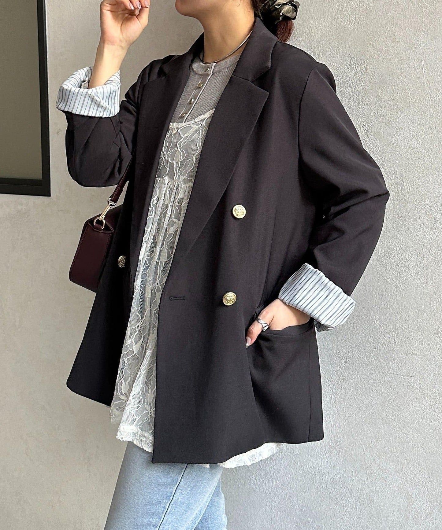金色紐扣 西裝版型 西裝外套