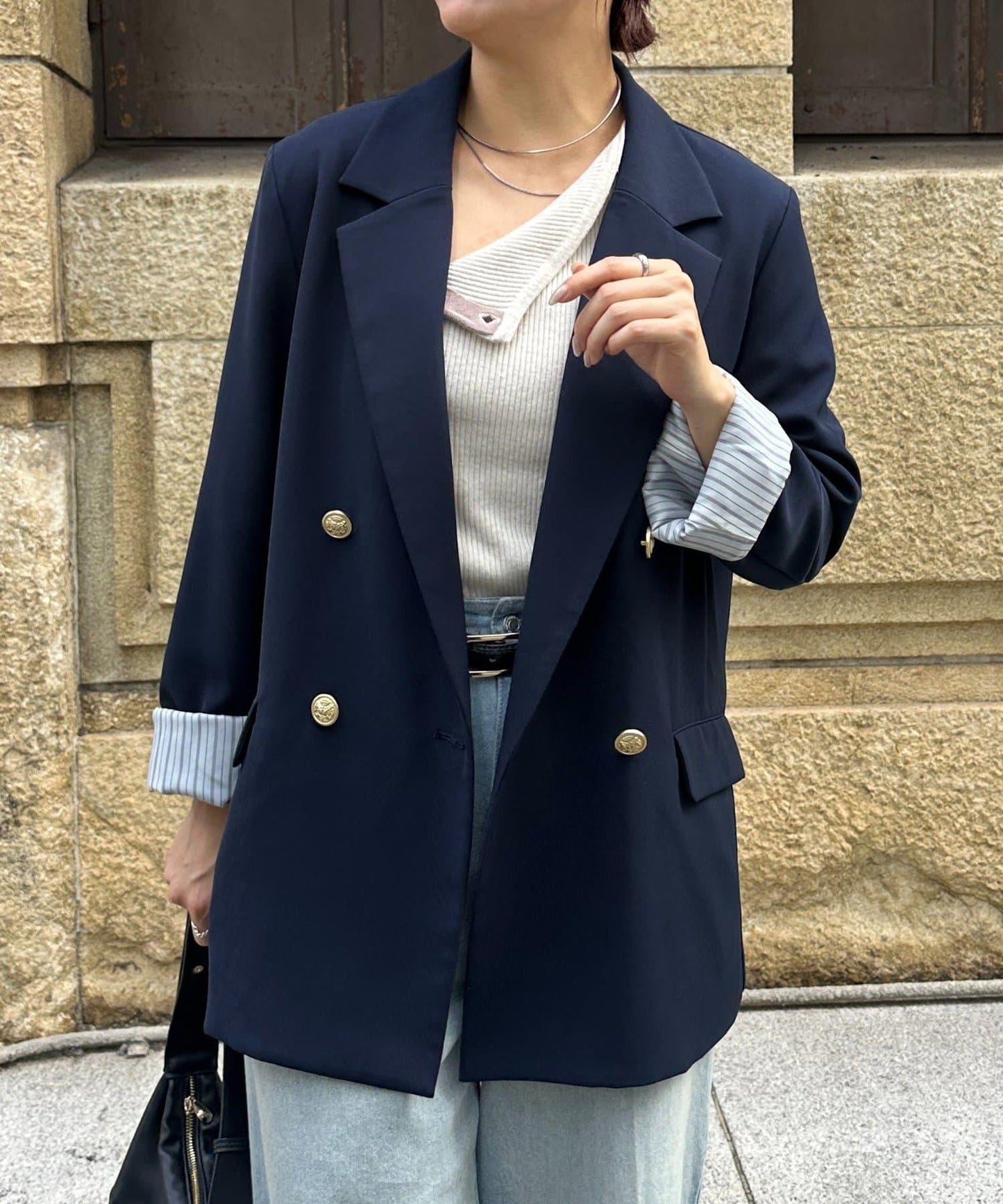 金色紐扣 西裝版型 西裝外套