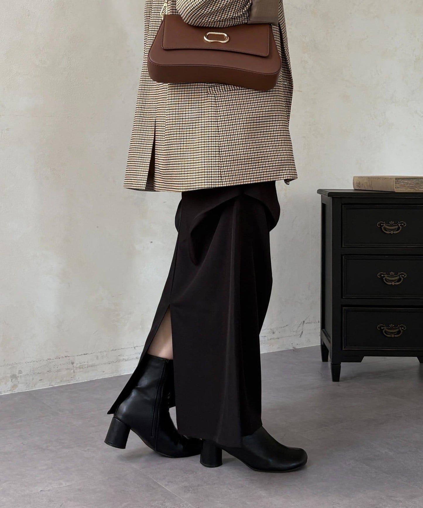 美人魚版型 垂褶設計 半身裙