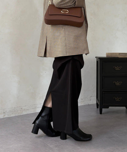 美人魚版型 垂褶設計 半身裙