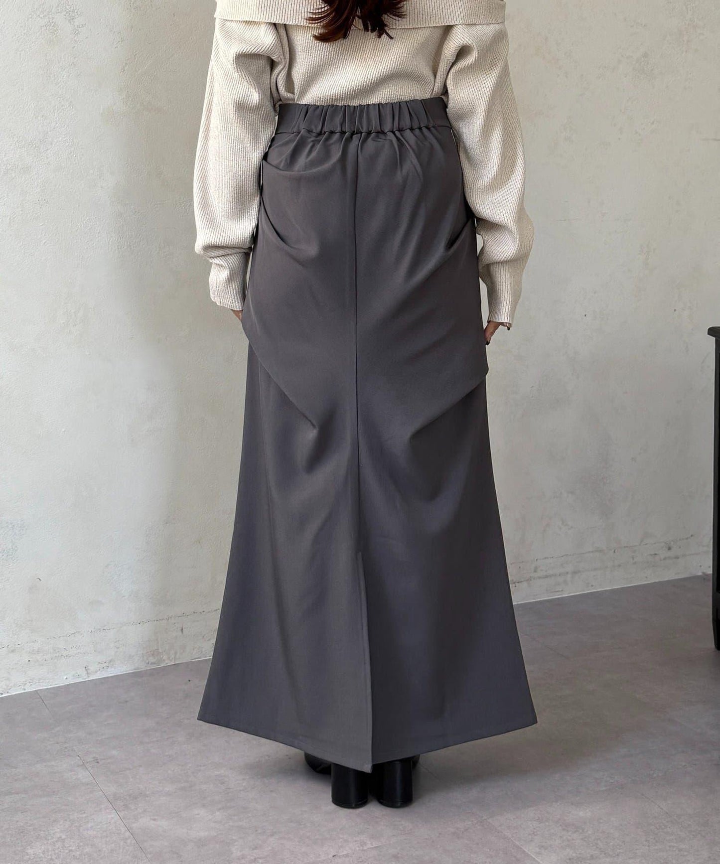 美人魚版型 垂褶設計 半身裙