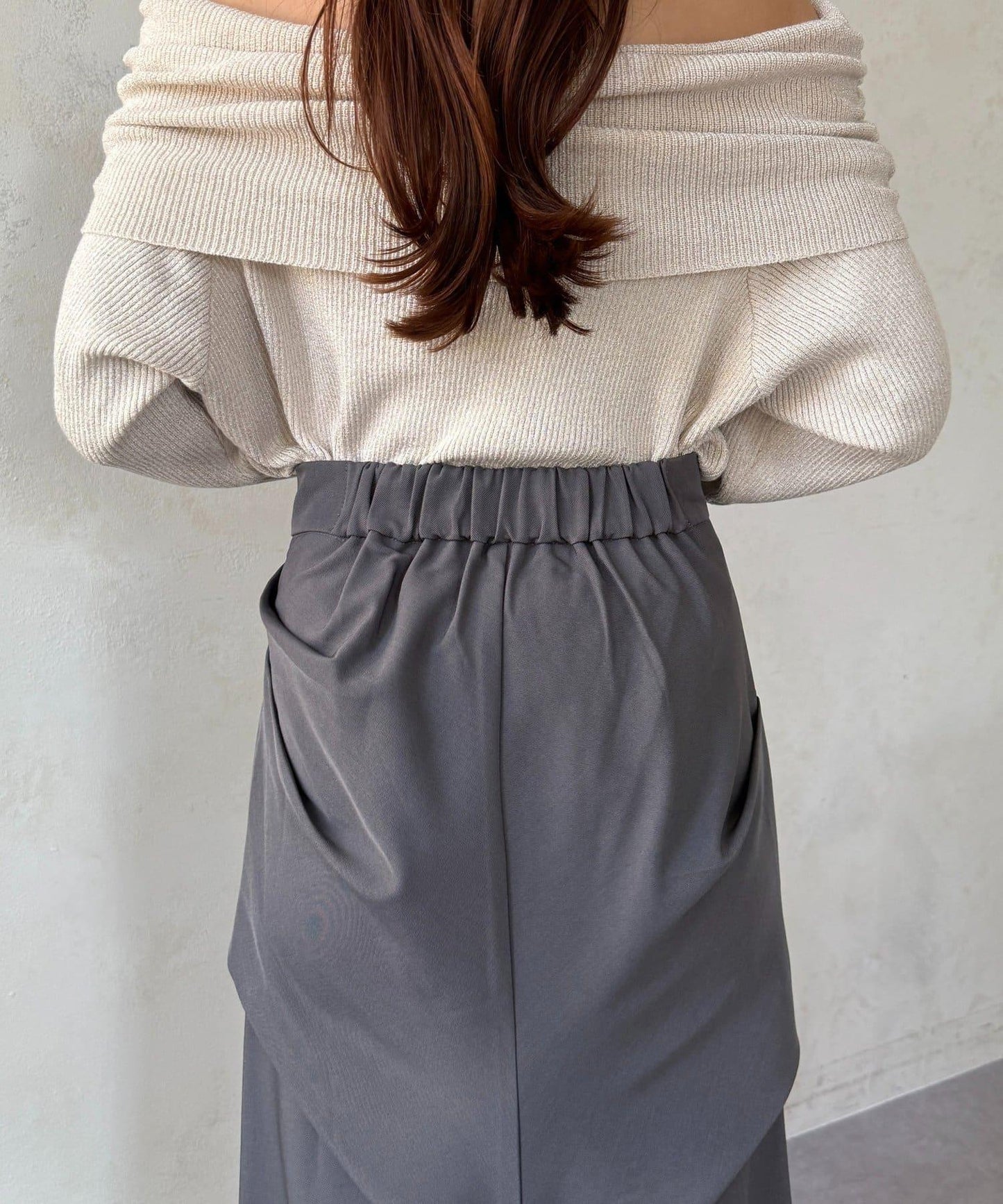 美人魚版型 垂褶設計 半身裙