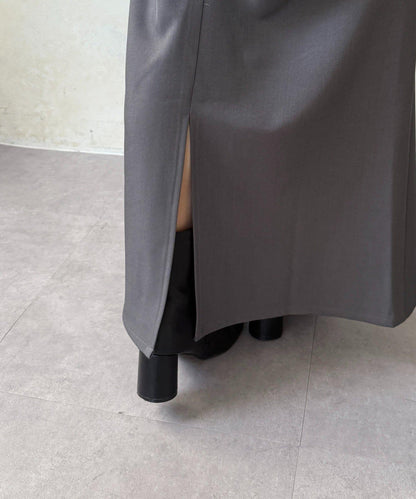 美人魚版型 垂褶設計 半身裙