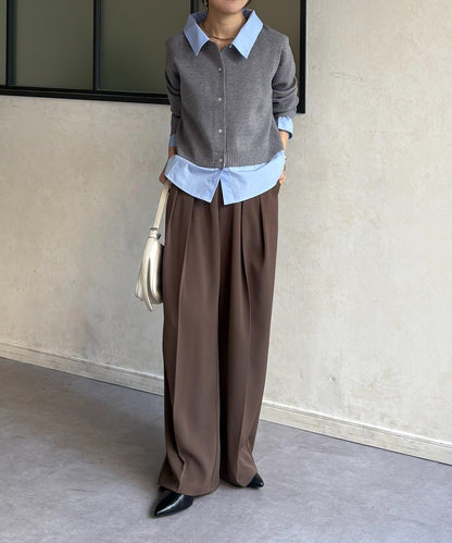 襯衫拼接 針織 套頭衫