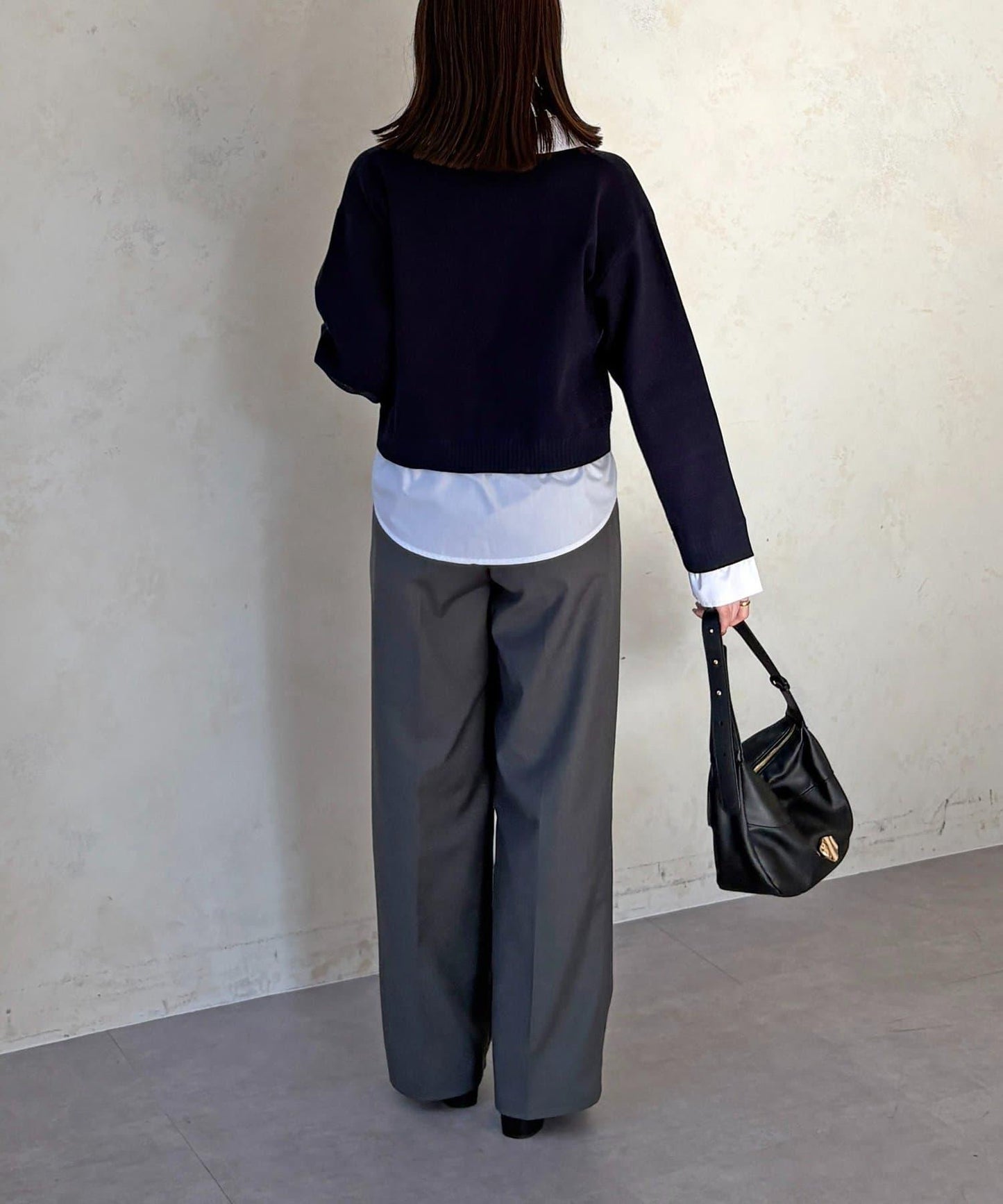 襯衫拼接 針織 套頭衫