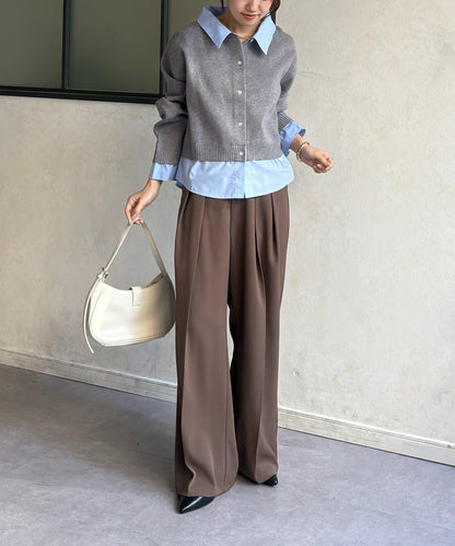 襯衫拼接 針織 套頭衫