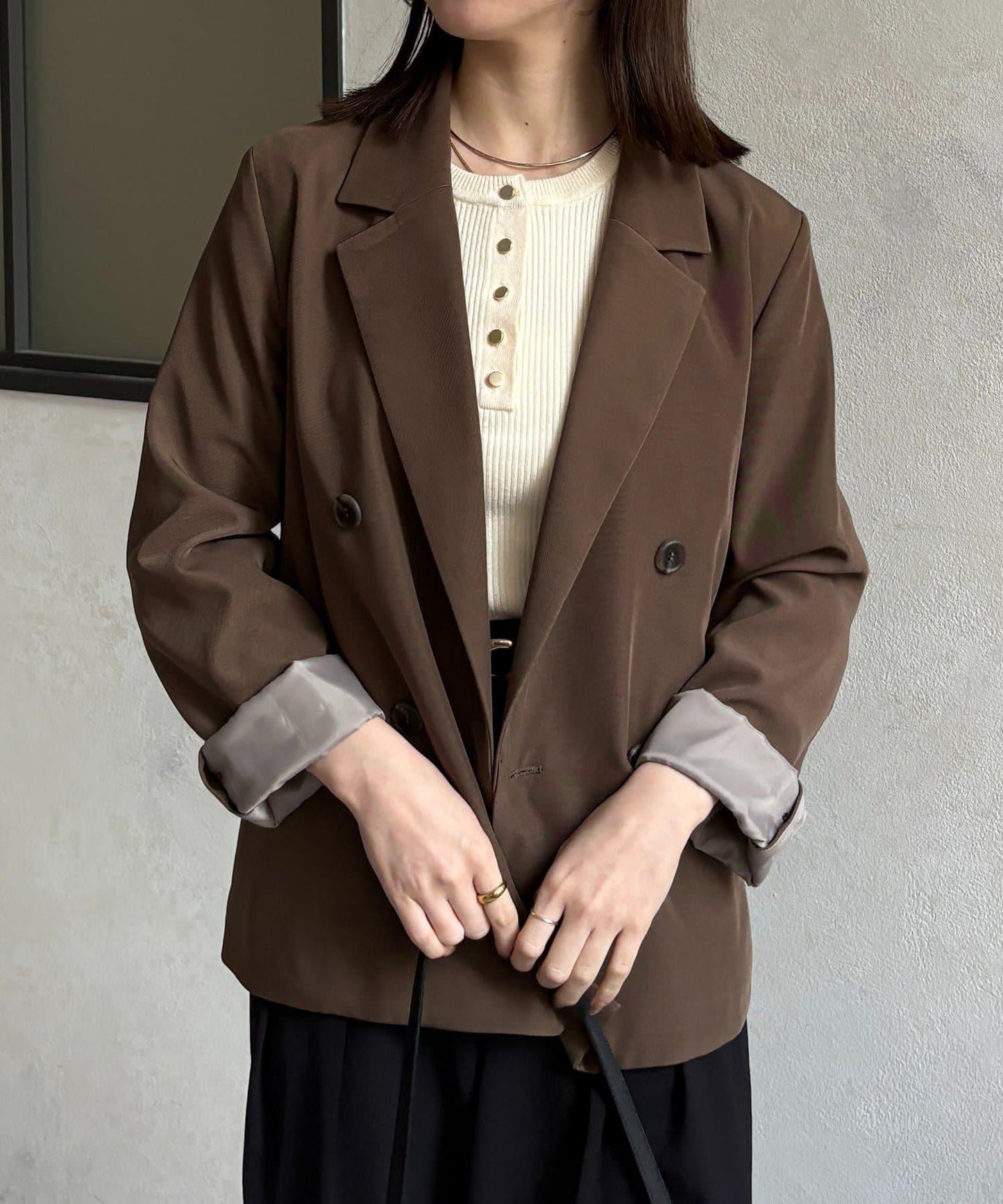 內裡撞色 西裝剪裁 西裝外套