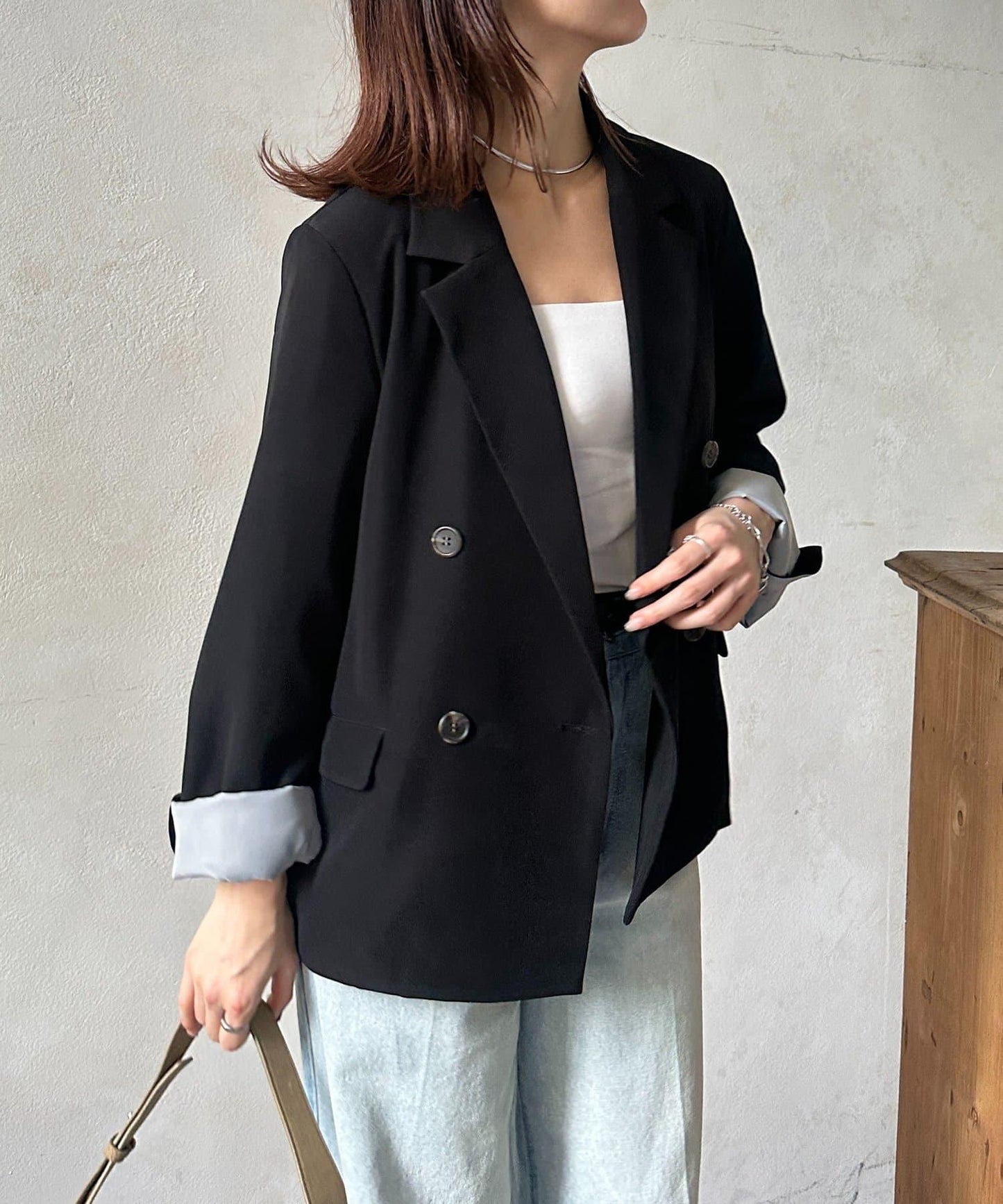 內裡撞色 西裝剪裁 西裝外套