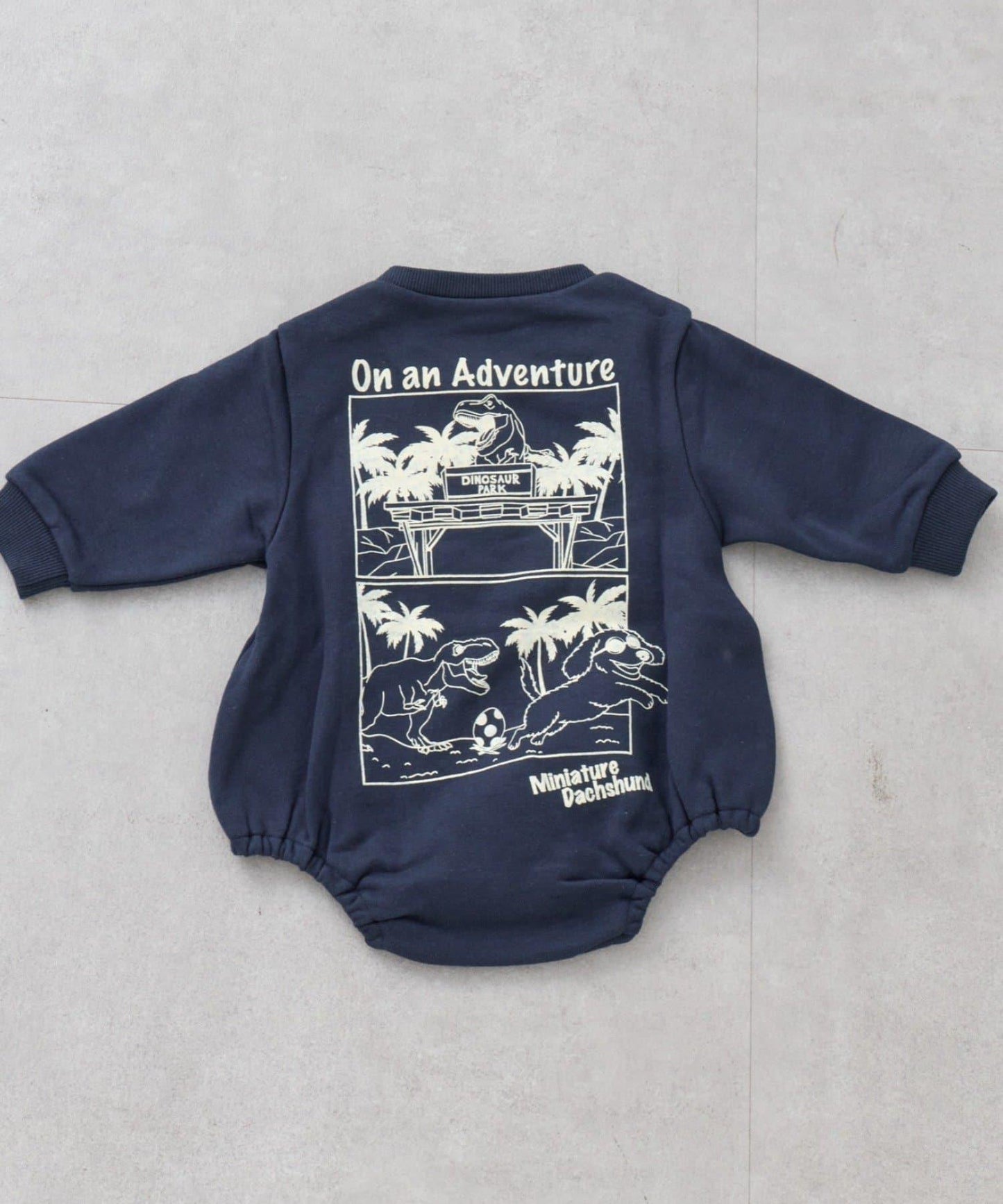 狗狗刺繡衛衣面料嬰兒連體衣（色）