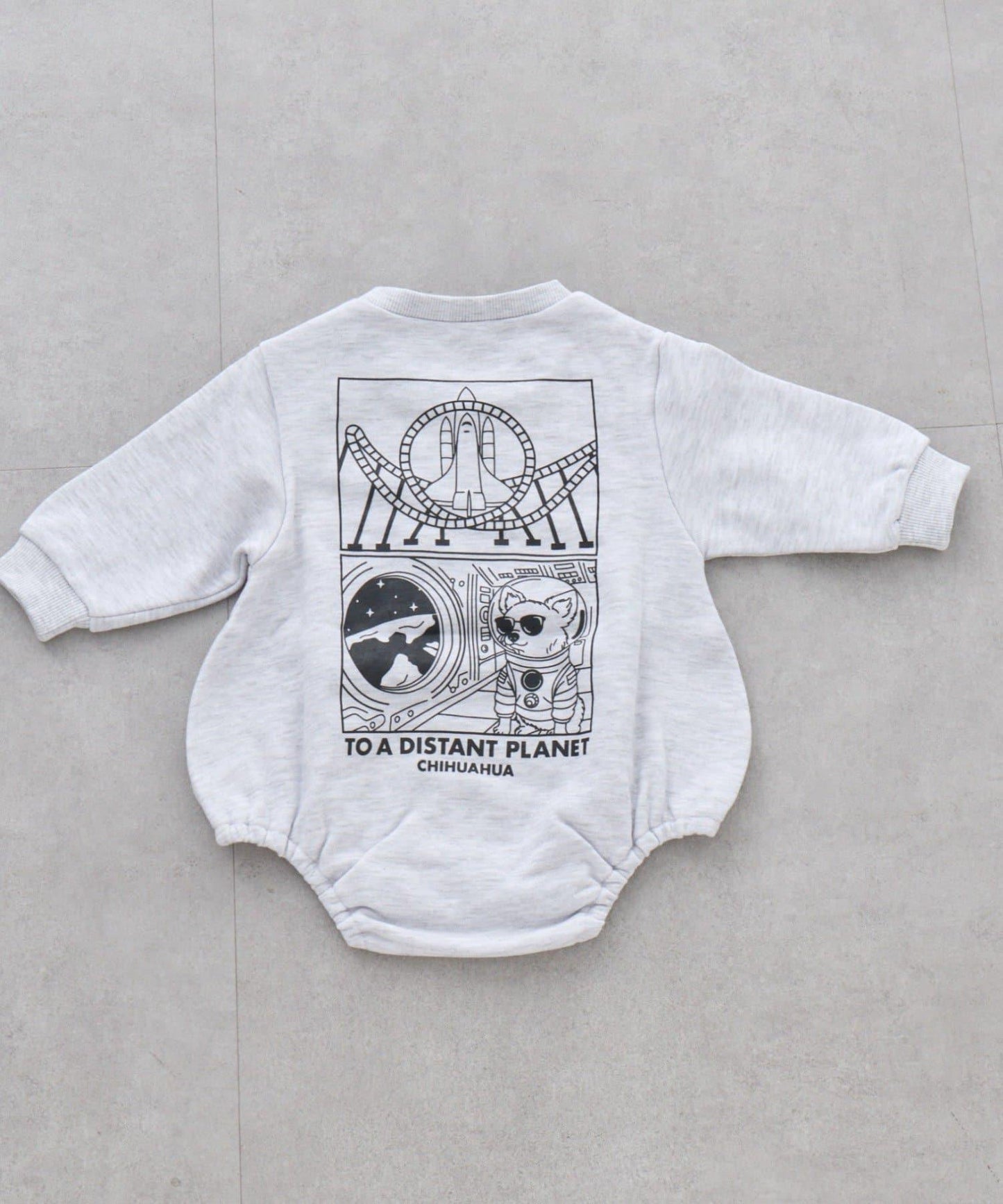 狗狗刺繡衛衣面料嬰兒連體衣（色）