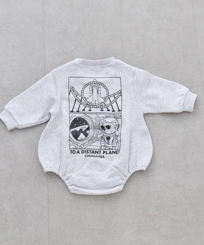 狗狗刺繡衛衣面料嬰兒連體衣（色）