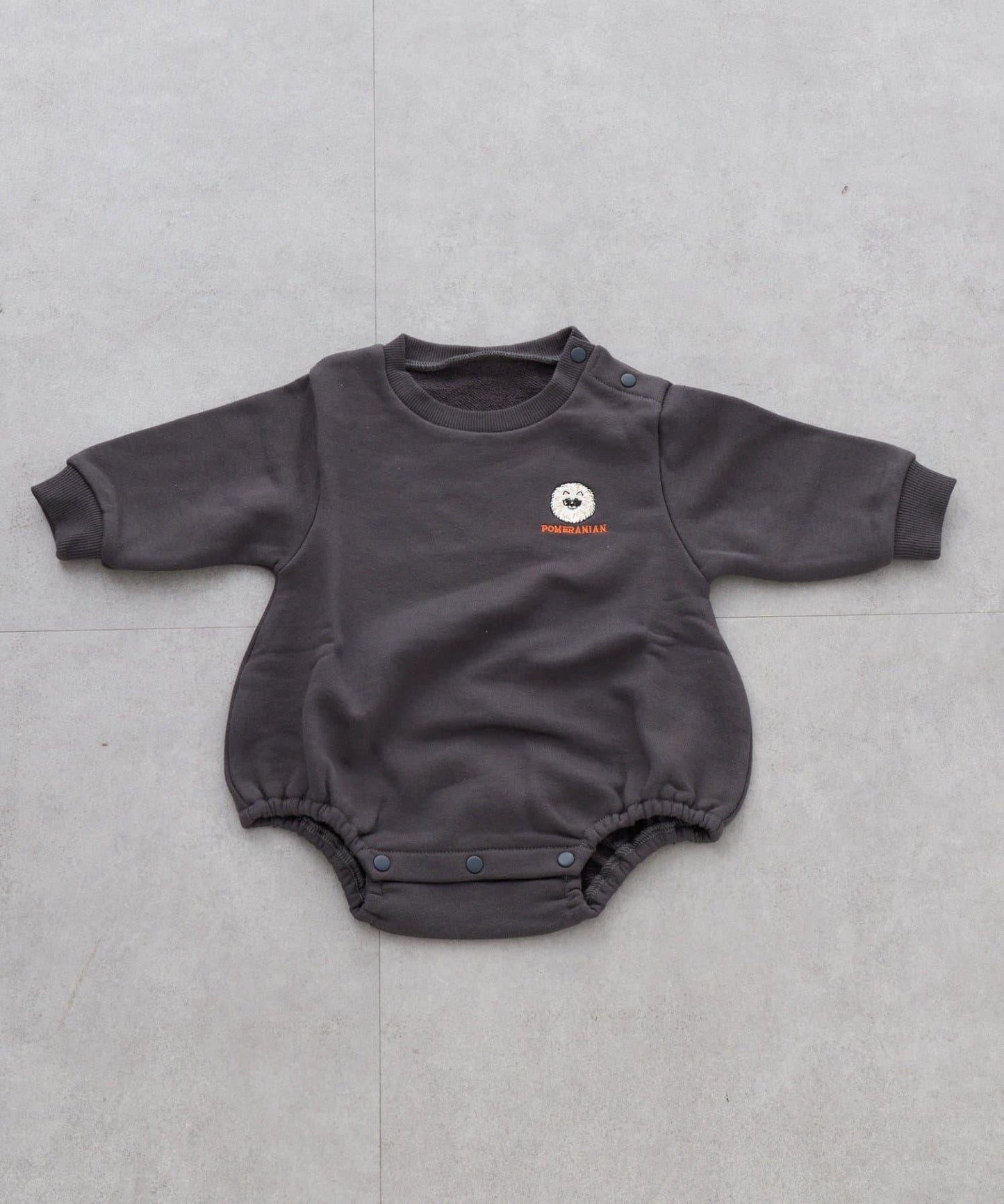 狗狗刺繡衛衣面料嬰兒連體衣（色）