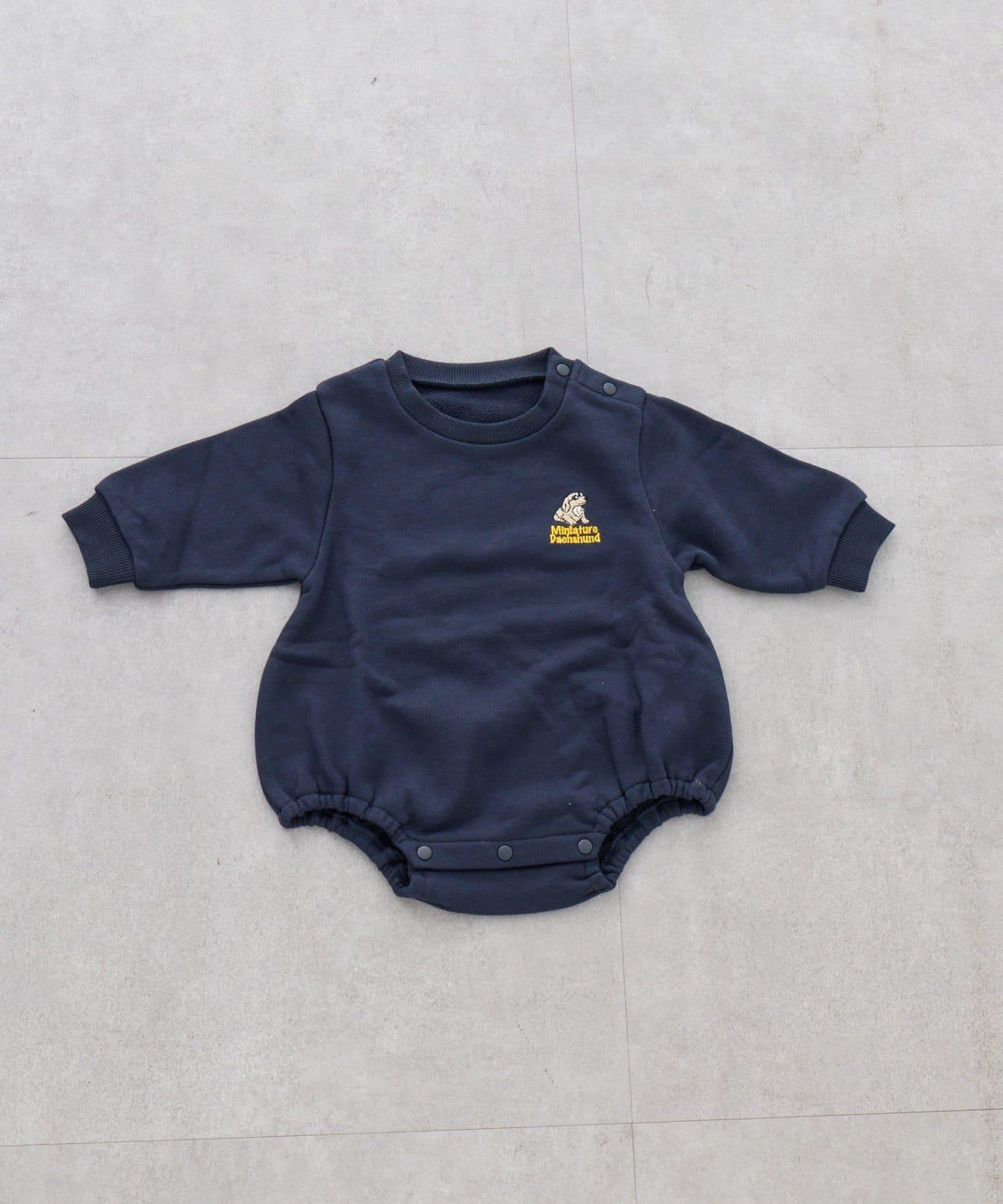 狗狗刺繡衛衣面料嬰兒連體衣（色）