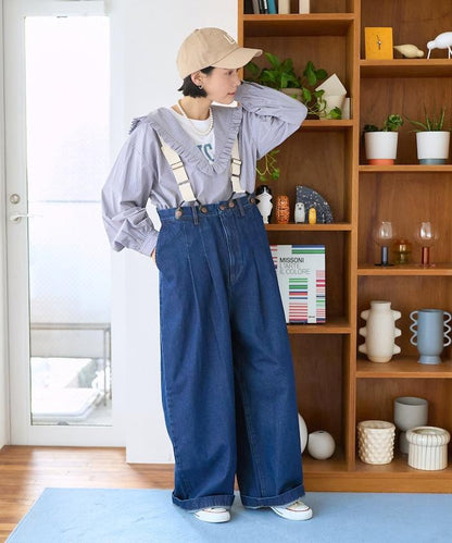 格紋水手領女式襯衫