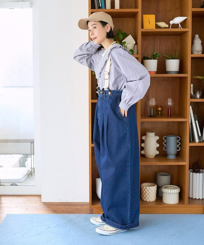 格紋水手領女式襯衫