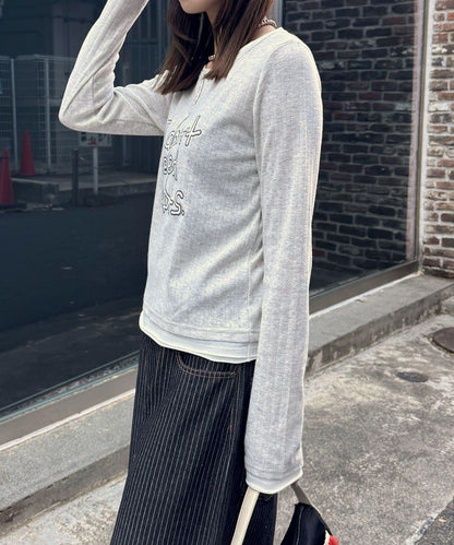 手寫Logo Eyelet Henley 疊穿上衣