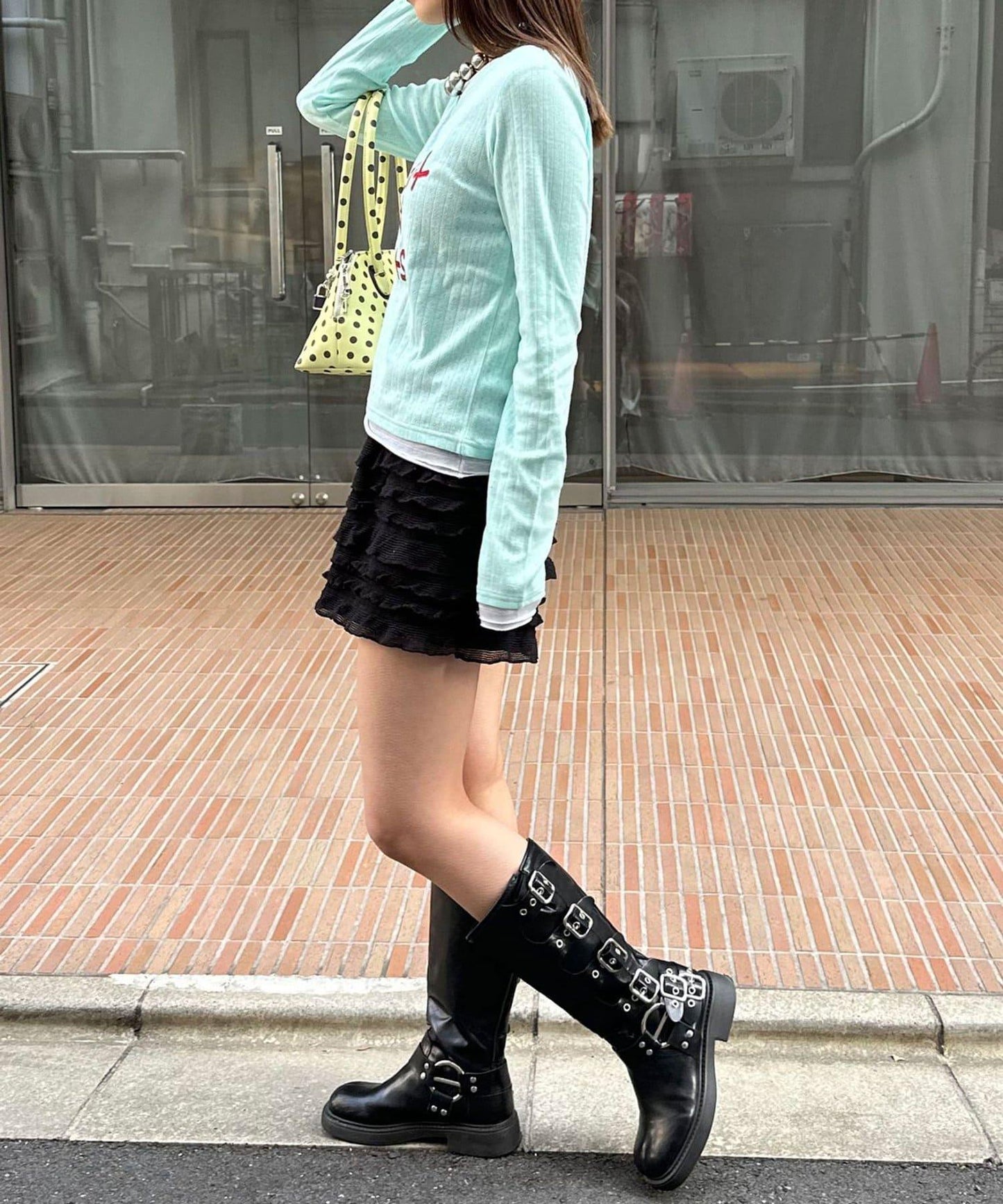 手寫Logo Eyelet Henley 疊穿上衣