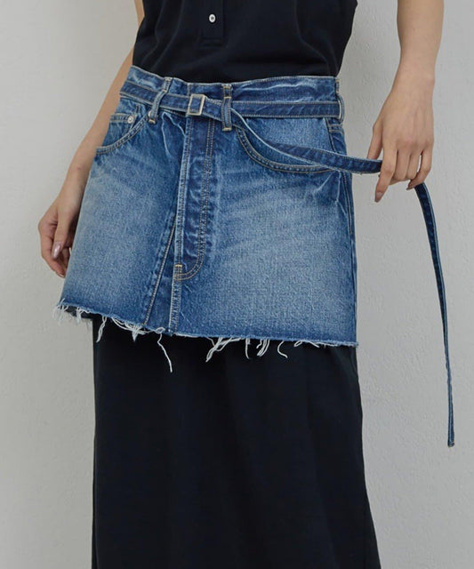 牛仔迷你半身裙
