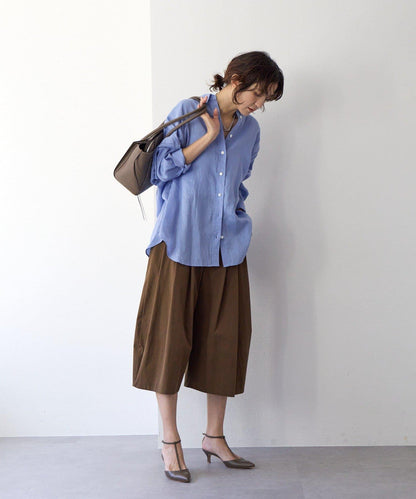 趣味感設計 褶襉闊腿 裙褲