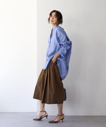 趣味感設計 褶襉闊腿 裙褲