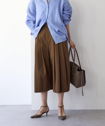 RIVE DROITE 褶襉寬鬆闊腿裙褲