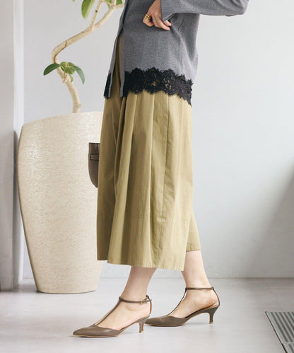 RIVE DROITE 褶襉寬鬆闊腿裙褲