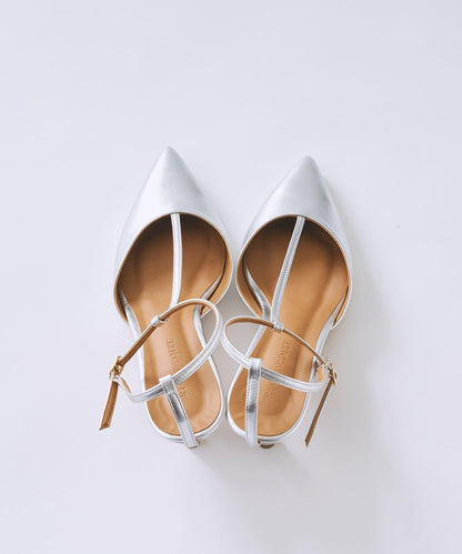 銀色綁帶 穆勒鞋