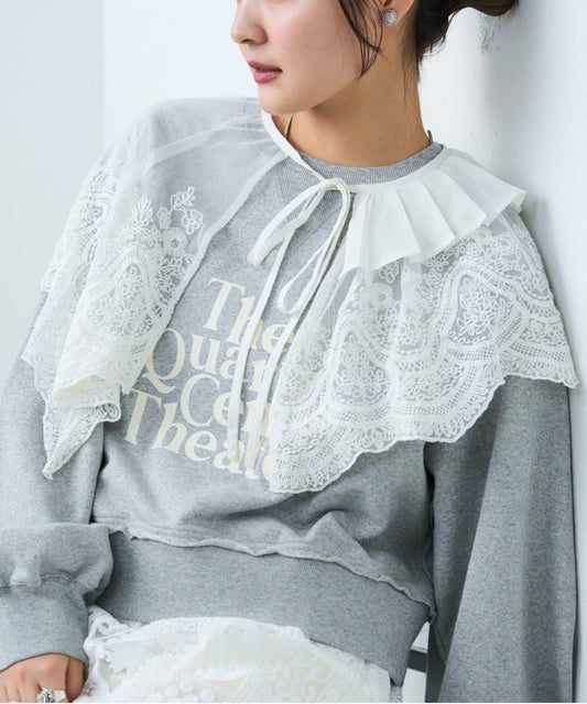 india 多用蕾絲假領