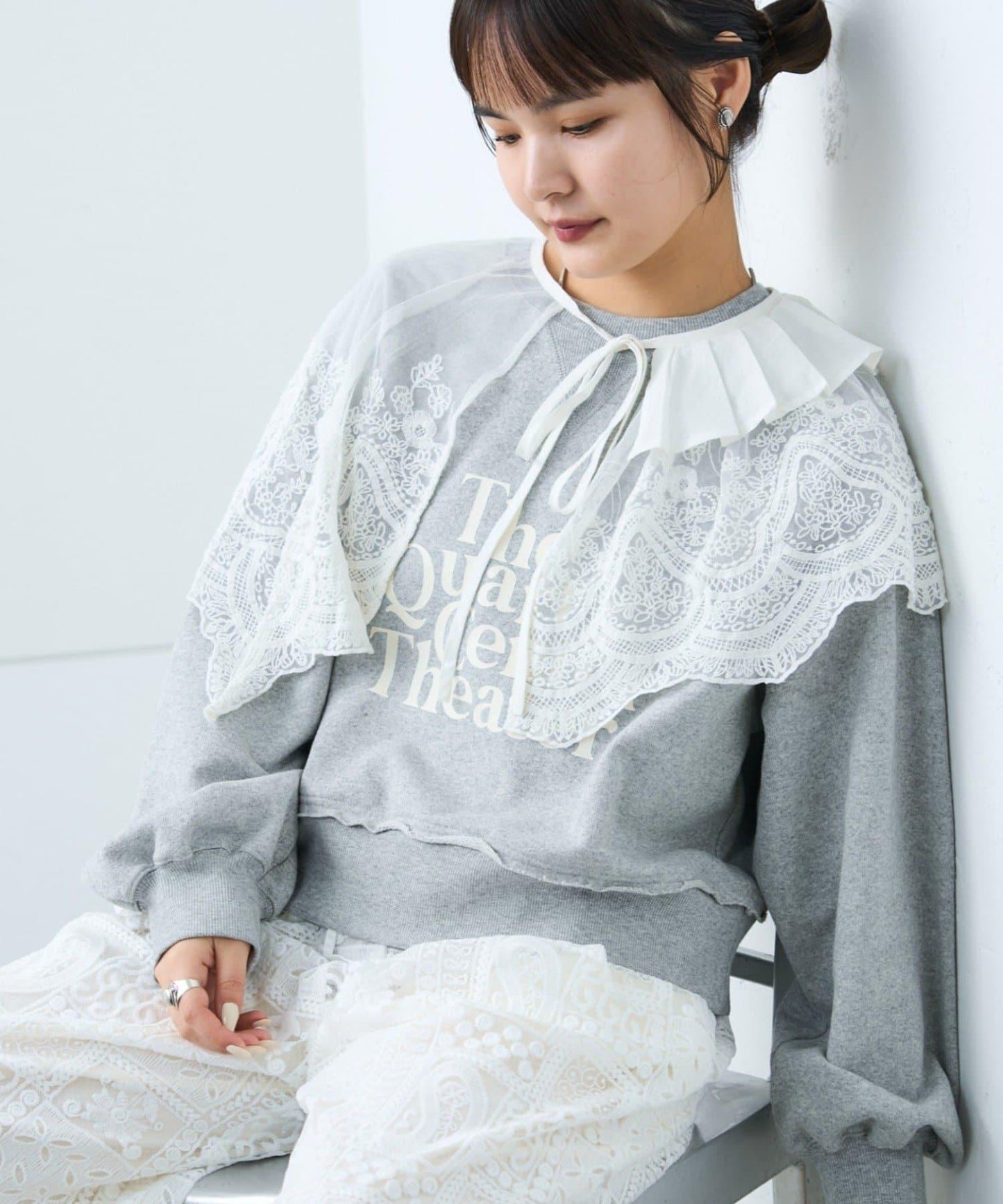 india 多用蕾絲假領