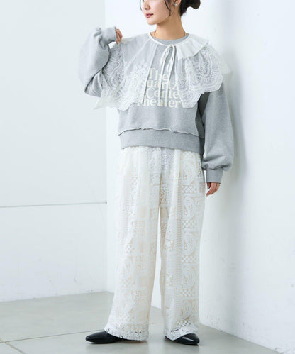 india 多用蕾絲假領