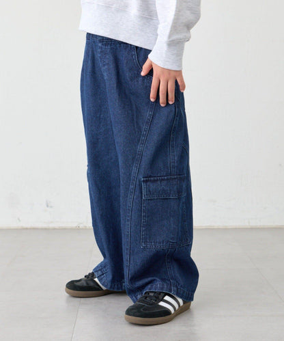 兒童中性彎腿工裝褲（含青少年尺碼）