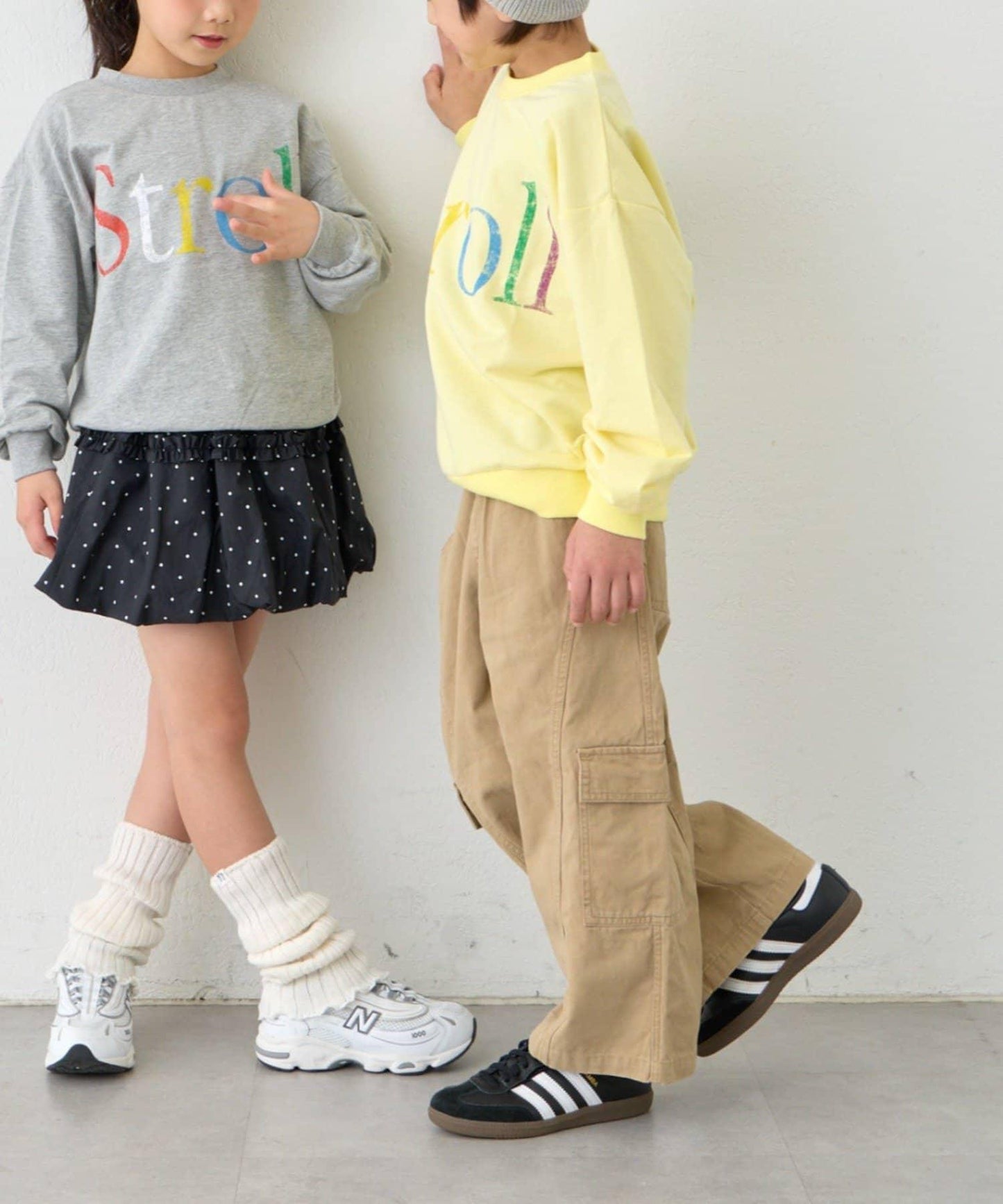 兒童中性彎腿工裝褲（含青少年尺碼）