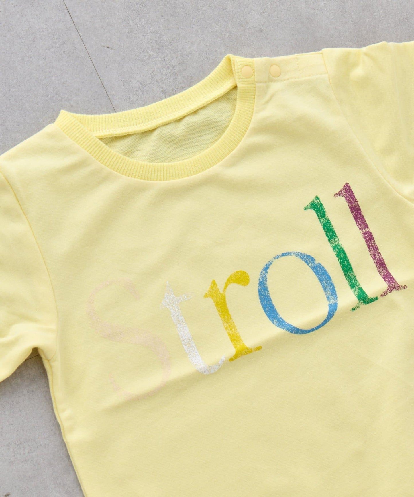 KIDS 做舊色LOGO輕薄裡毛連體衣