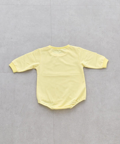 KIDS 做舊色LOGO輕薄裡毛連體衣