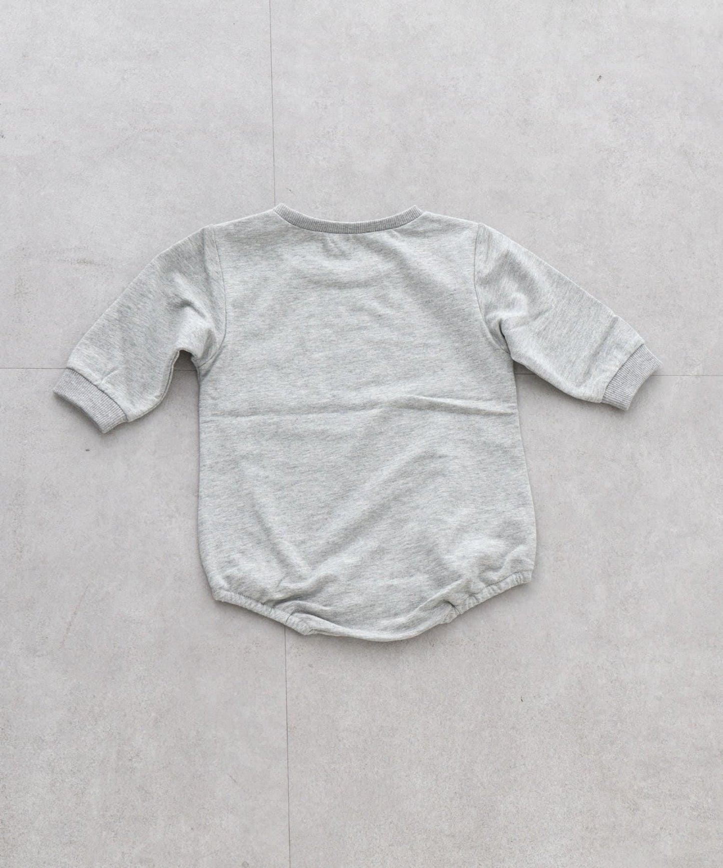 KIDS 做舊色LOGO輕薄裡毛連體衣