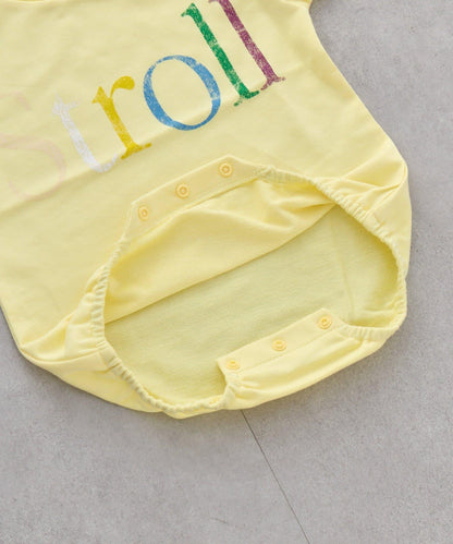 KIDS 做舊色LOGO輕薄裡毛連體衣