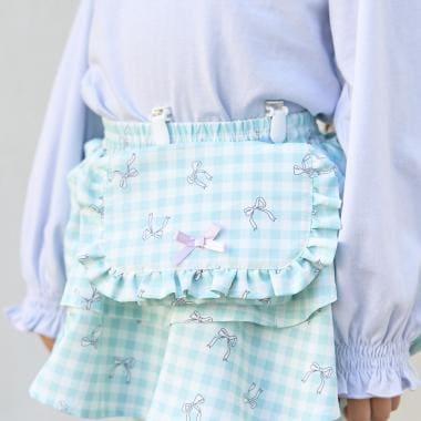 防潑水防汙耐用防曬 蝴蝶結荷葉邊 適合校園 移動口袋