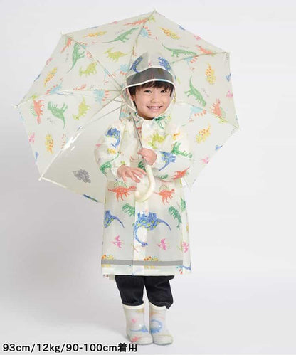 蠟筆手繪恐龍圖案兒童雨衣